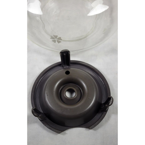 VTG Mr Coffee Glass Carafe 10 Cup E-40 White Daisies Replacement Brown Handle - Picture 13 of 13